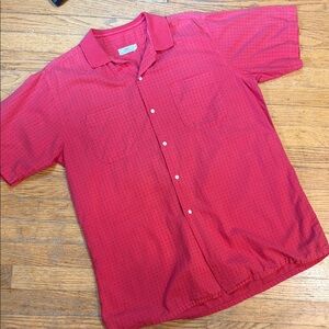 🌴VINTAGE SCHNITT SHIRT - RED PRINT - MEN’S M🌴